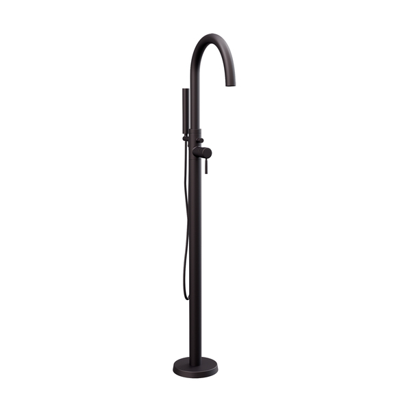 Cambridge Plumbing Modern Freestanding Tub Filler Faucet with Shower Wand-Oil Rubbed Bronze CAM150-ORB